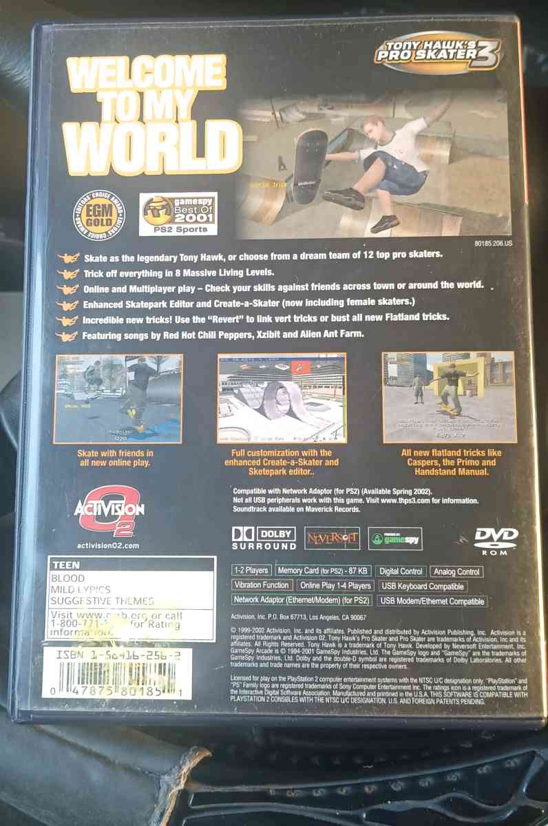 Tony hawk pro Skater 3 - Riverside, California - FleaMarketBay