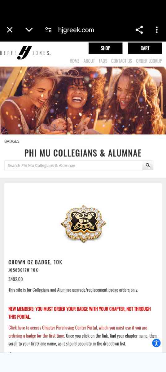 10kt gold Sorority pin - Chicago, Illinois - FleaMarketBay