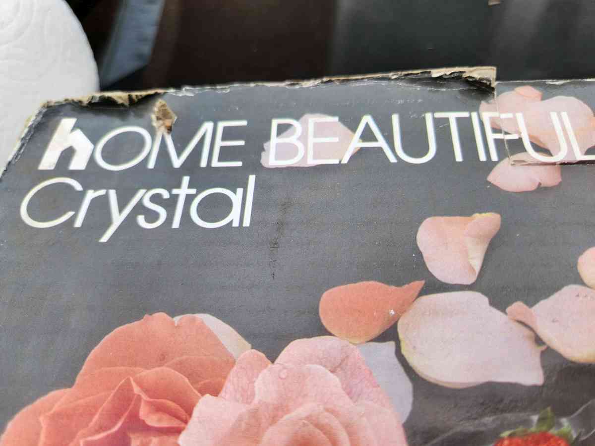 cristal platter and matching candy or dip dish - Stockton, California - FleaMarketBay