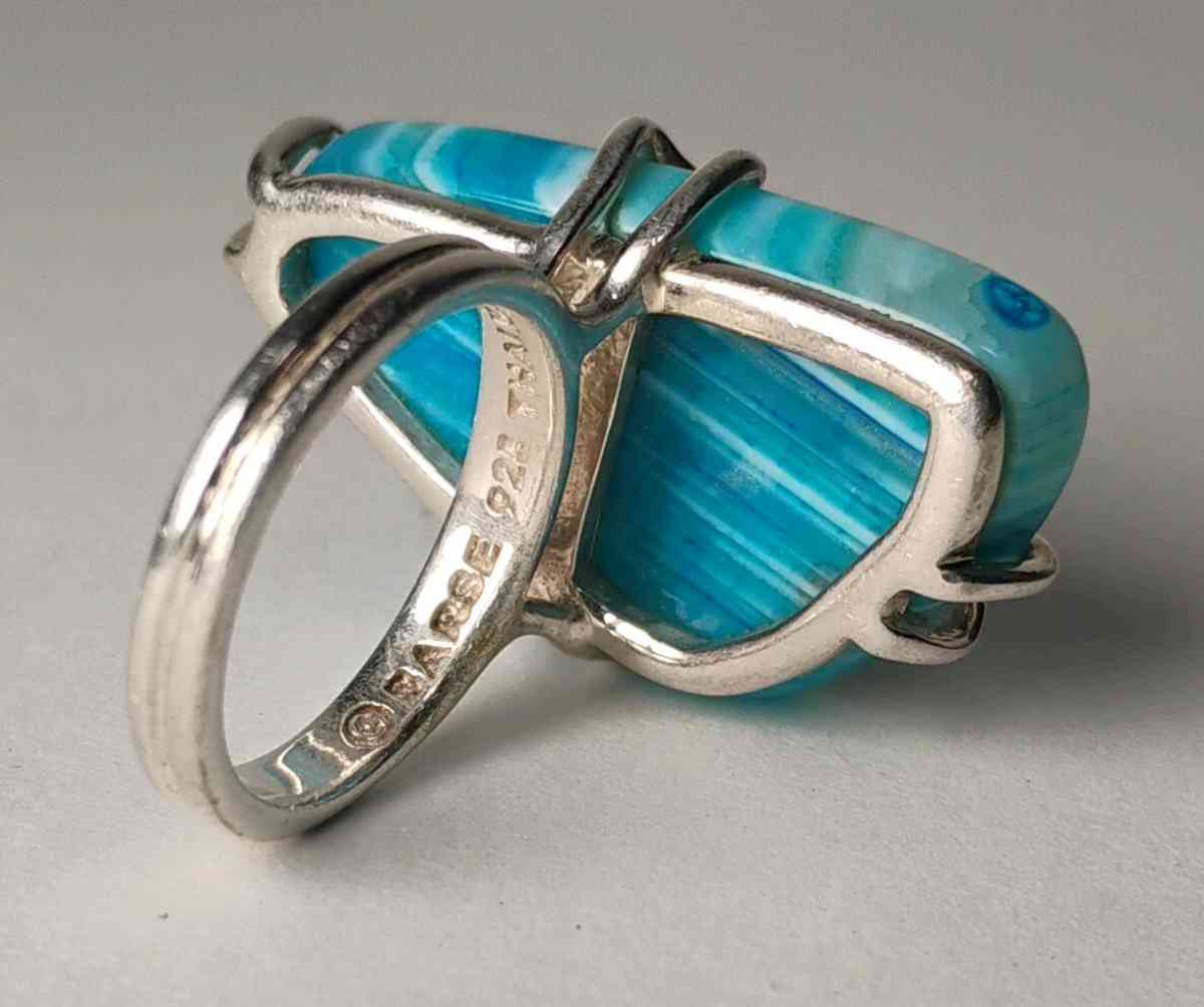 sterling silver agate ring size 6 - Mayer, Arizona - FleaMarketBay