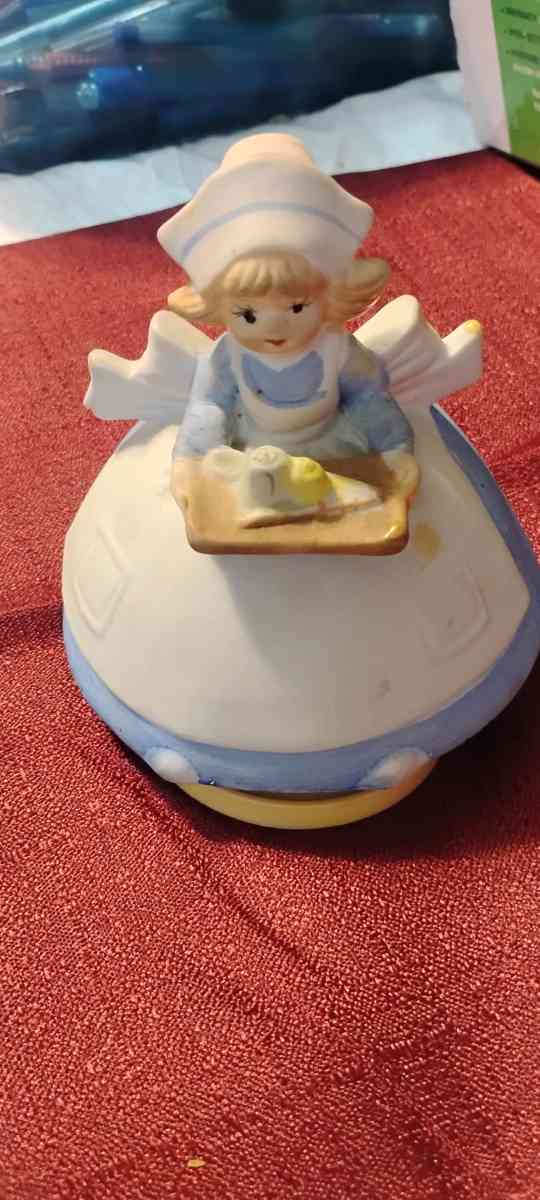 Vintage Nurse Music Box Figurine - Prescott, Wisconsin