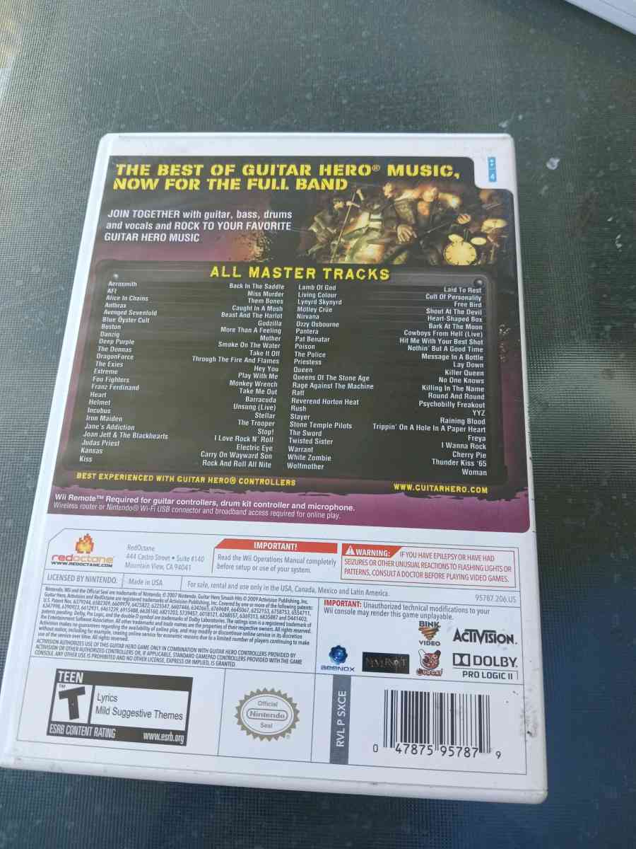 guitar hero smash Hits - Riverside, California - FleaMarketBay