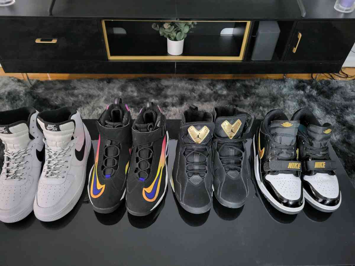 Collection of 9 Pairs of Mens Nike and Air Jordans
