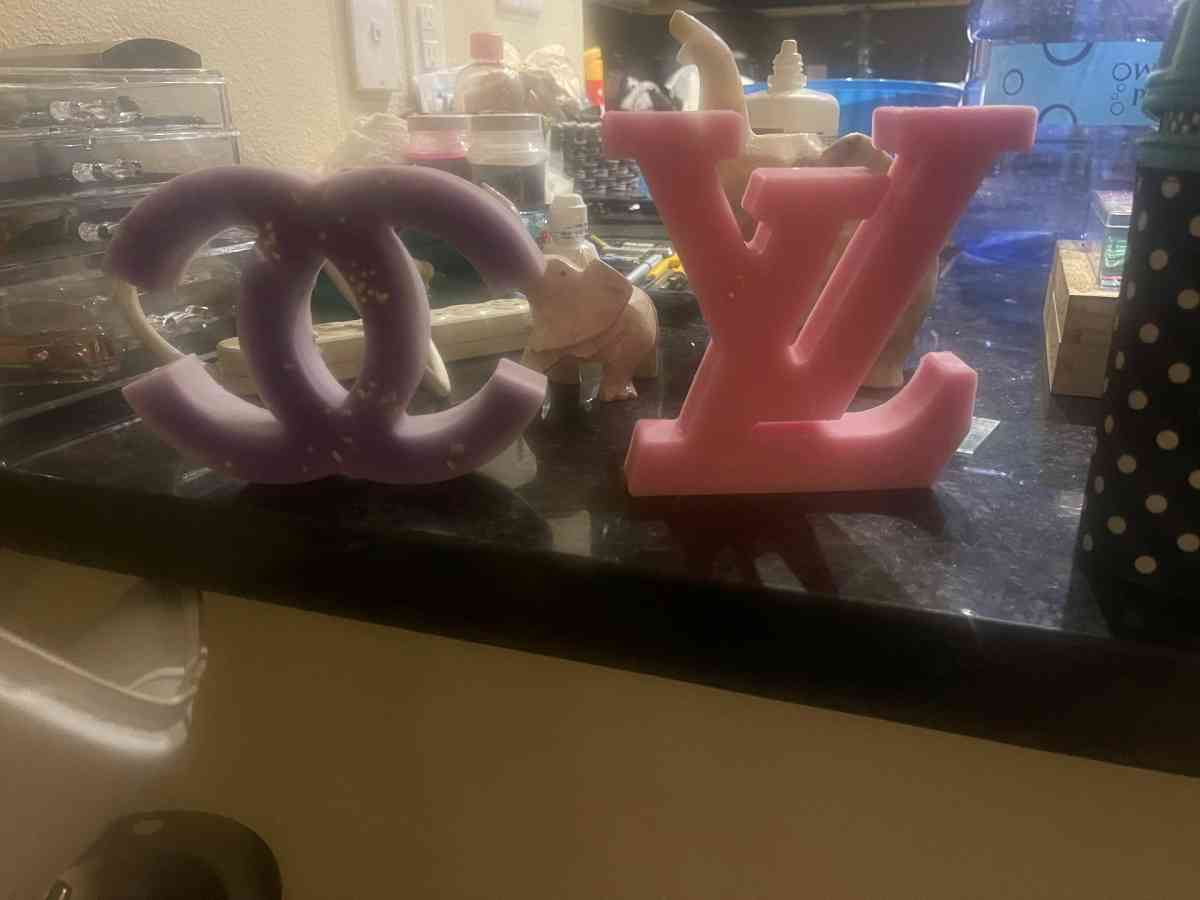 louis vuitton candles versace and Chanel too or epoxy decora - Houston, Texas - FleaMarketBay