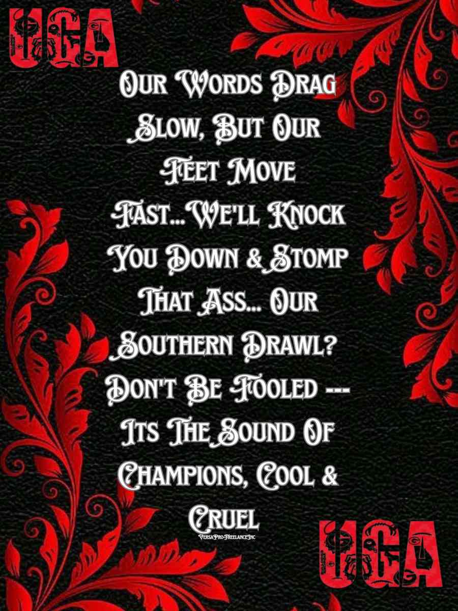 Ga Bulldog Quotes and Riddled Art In A Frame - Acworth, Georgia - FleaMarketBay