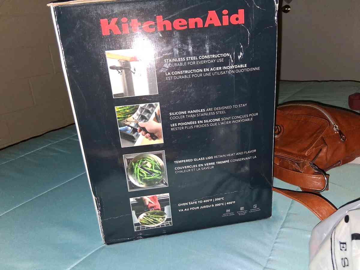 KITCHEN AID 10 piece stainless steel cookware set - Camp Hill, Alabama - FleaMarketBay