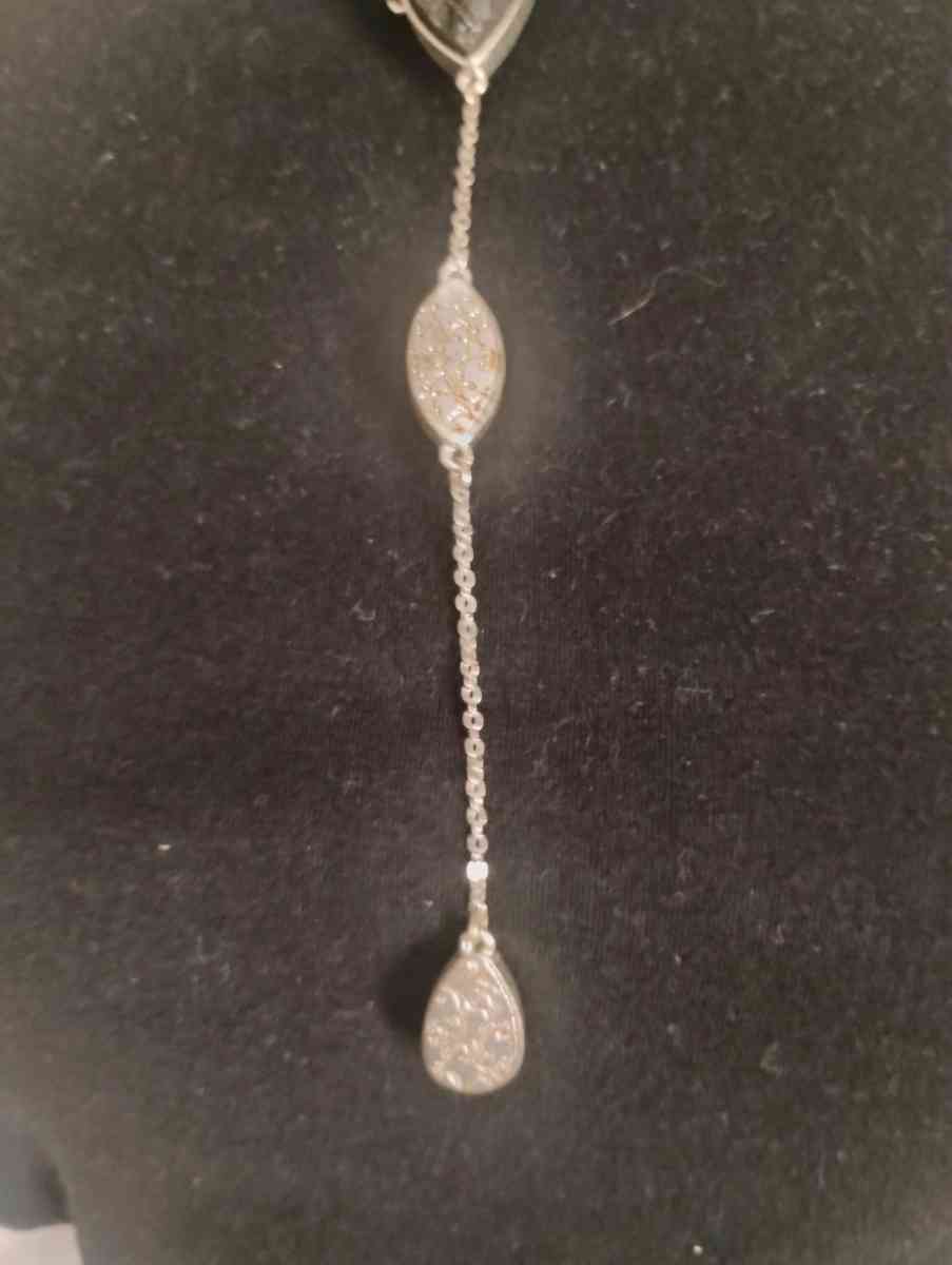 Fabulous Black Druzy Quartz Necklace - Bowie, Texas - FleaMarketBay