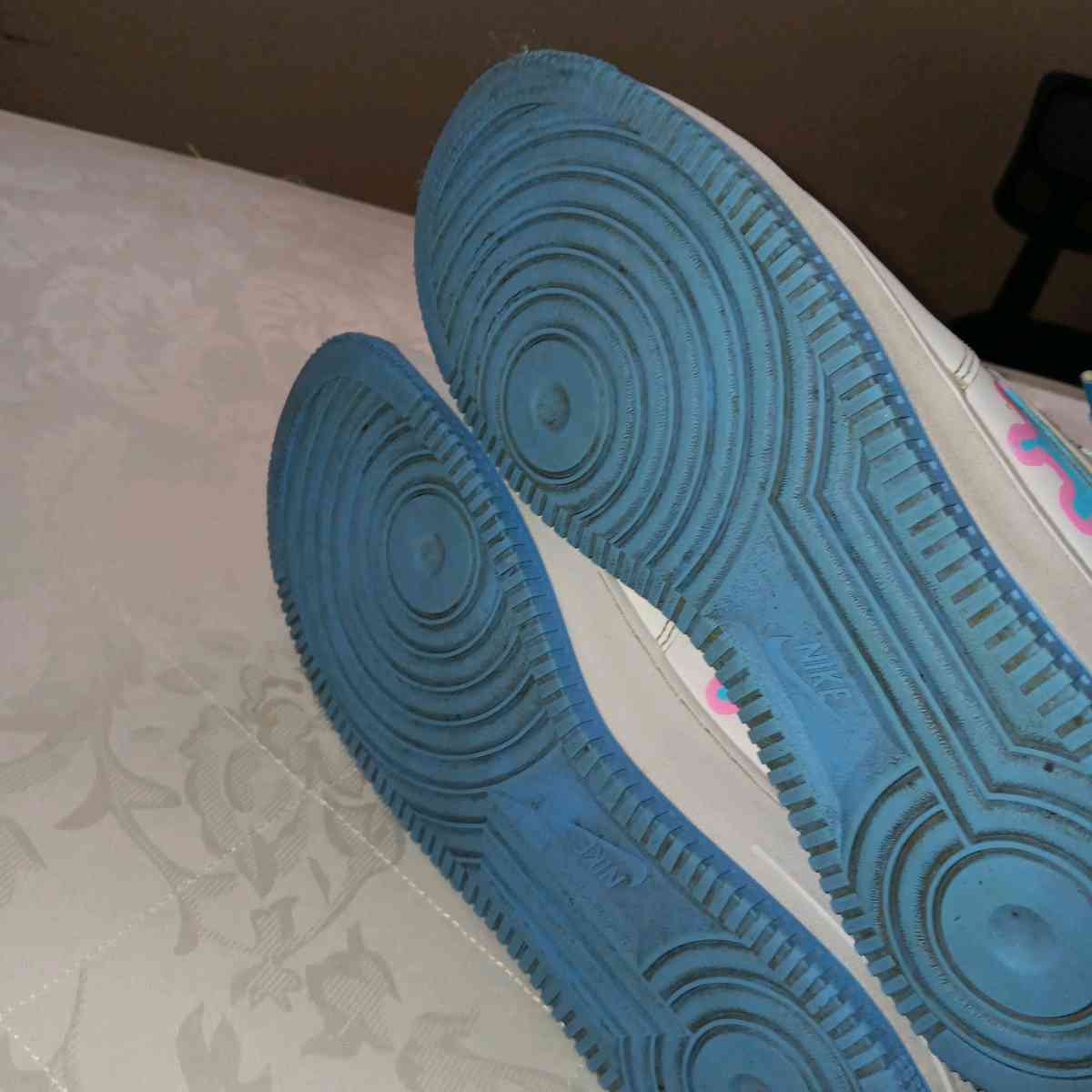 White Air Forces Custom Painted - California City, California - FleaMarketBay