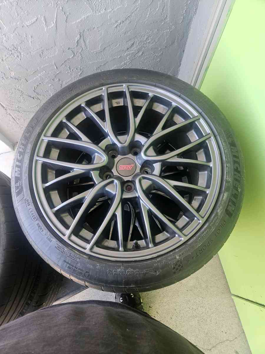 2018 SUBARU WRX STI LIMITED WHEELS 19X85 JAPAN SET OF 4  Enk - San Jose, California - FleaMarketBay