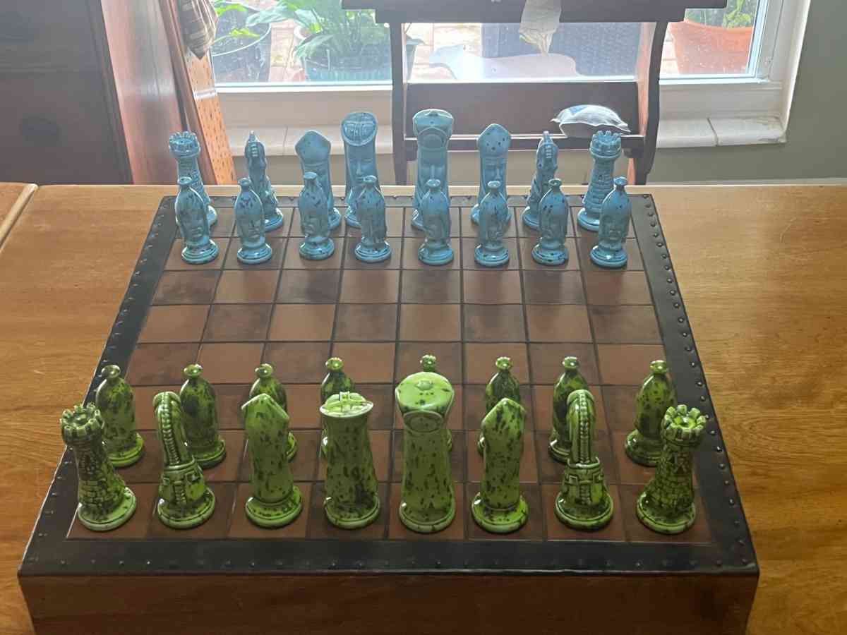Own a Piece of Functional Art This rare handcrafted ceramic chess - Fort Lauderdale, Florida - FleaMarketBay