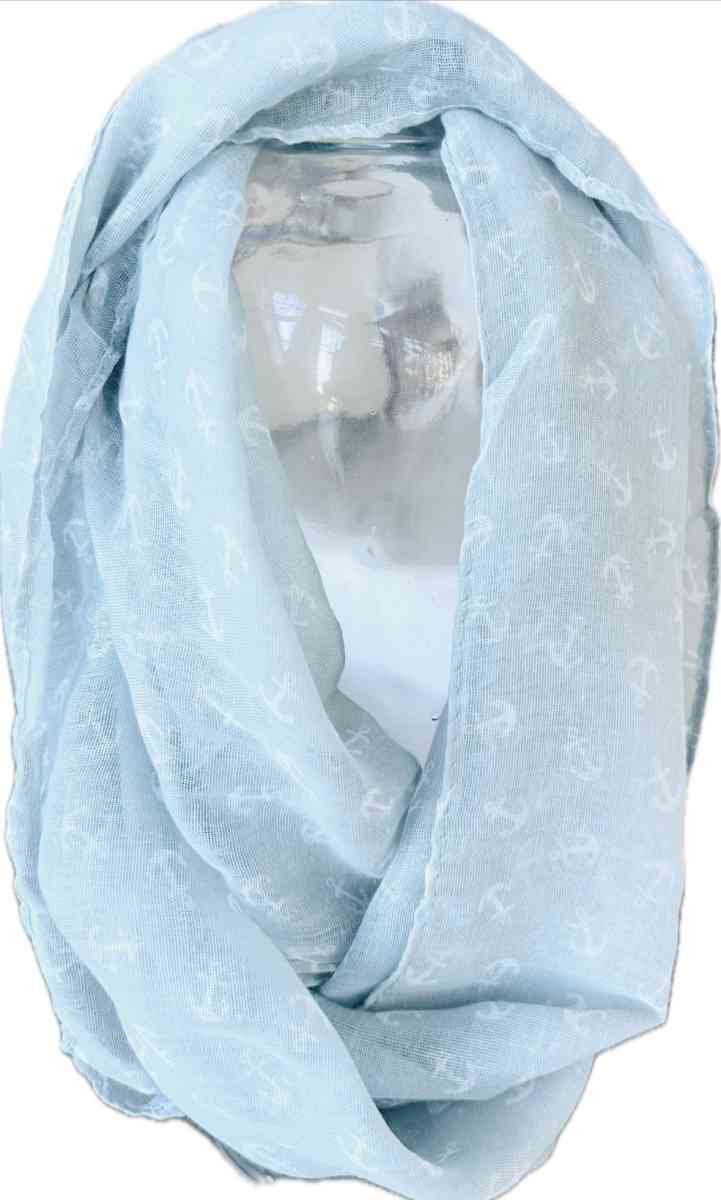 Coastal Elegant Infinity Sheer Scarf Resort  Nautical Anchor - Vero Beach, Florida - FleaMarketBay