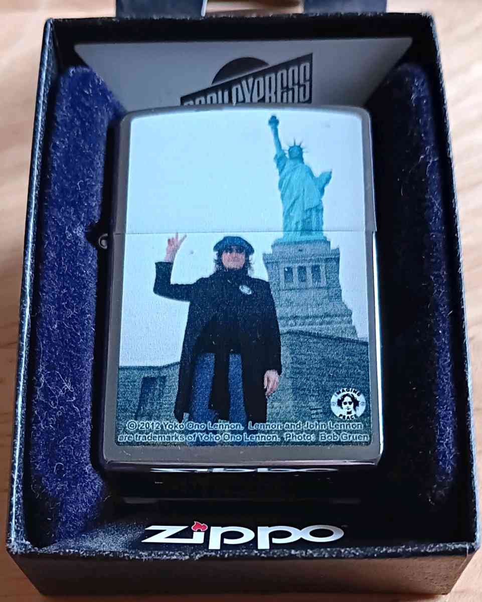 JOHN LENNON RARE 2013 ZIPPO LIGHTE STATUE LIBERTY MINT BOX - East Rochester, New York - FleaMarketBay