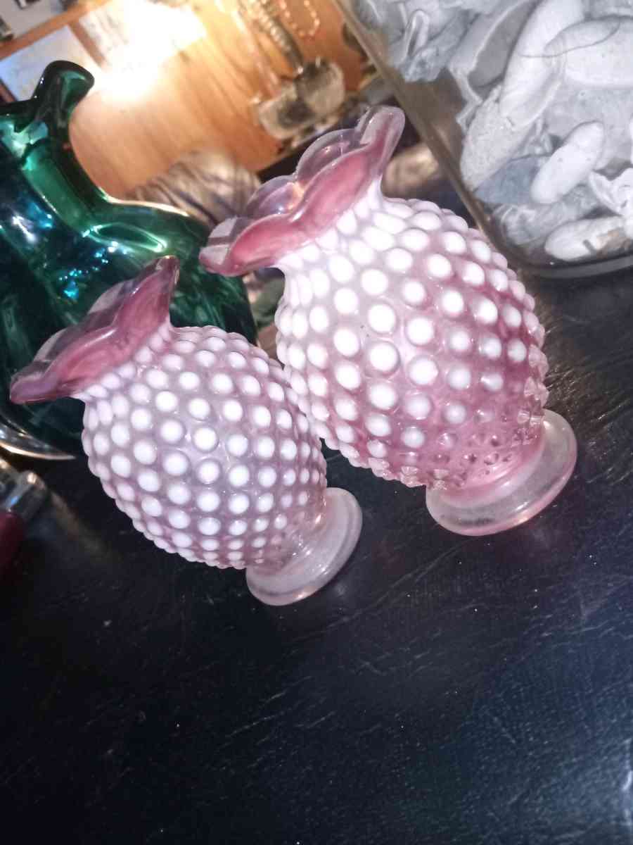 vintage Fenton cranberry vases - Jackson, Kentucky