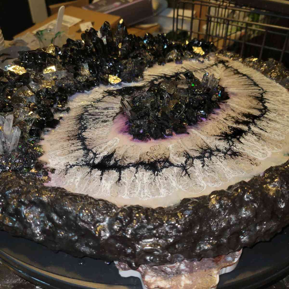 Geode Epoxy Resin Artwork - Rochester, New Hampshire - FleaMarketBay