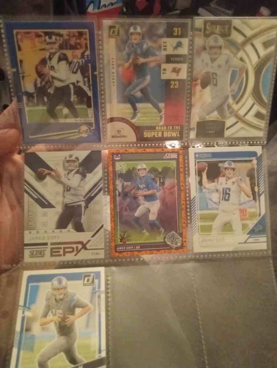 sheets of sports cards
