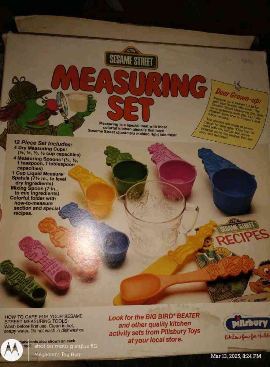 Vtg Complete Sesame Street Measuring Set - Saint Charles, Missouri - FleaMarketBay