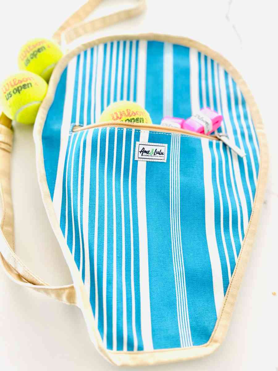 Ame  Lulu Riley Racquet Cover Ticking Stripe - Vero Beach, Florida - FleaMarketBay