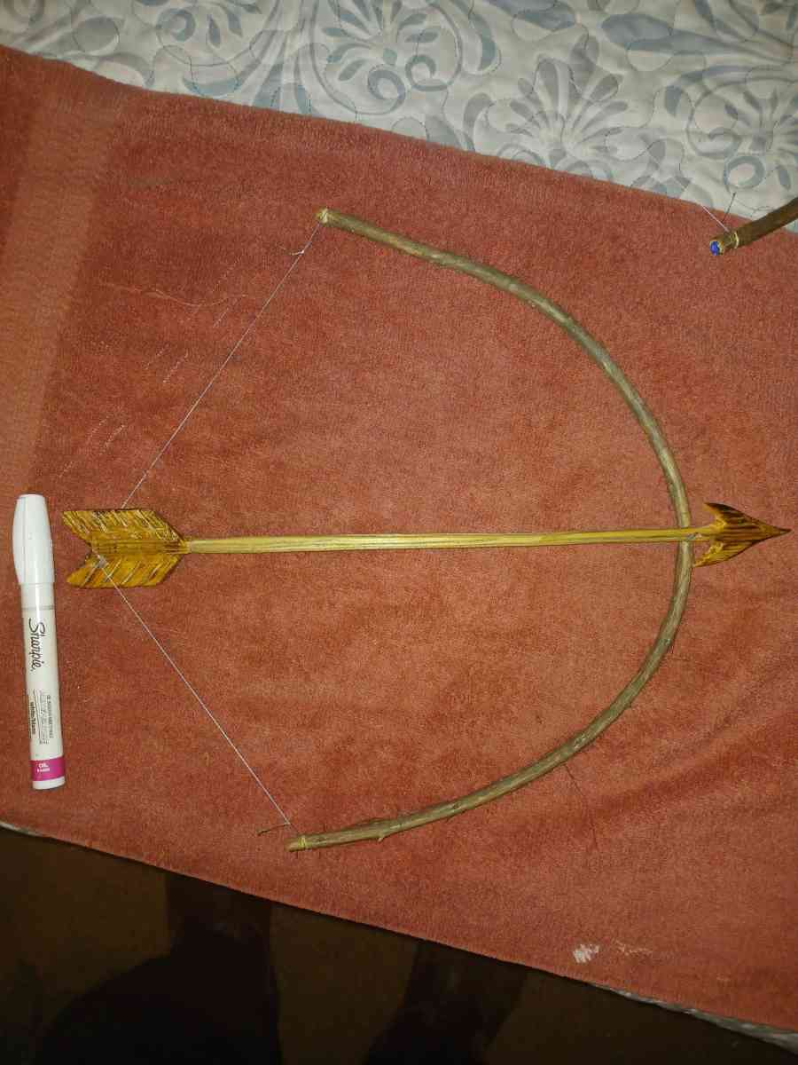 hand carved bow n arrows for display - Ecru, Mississippi - FleaMarketBay