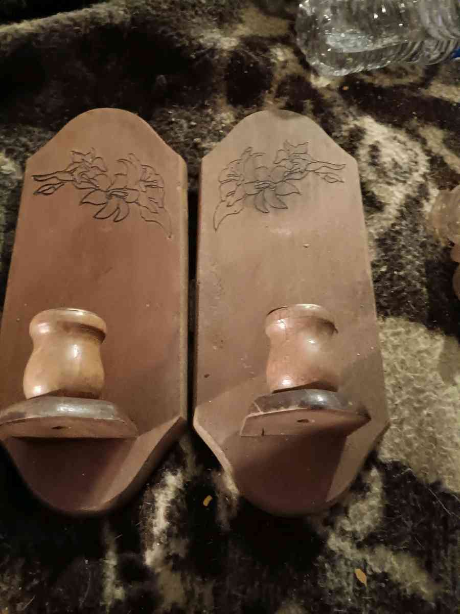 vintage wooden wall sconce - Bergholz, Ohio