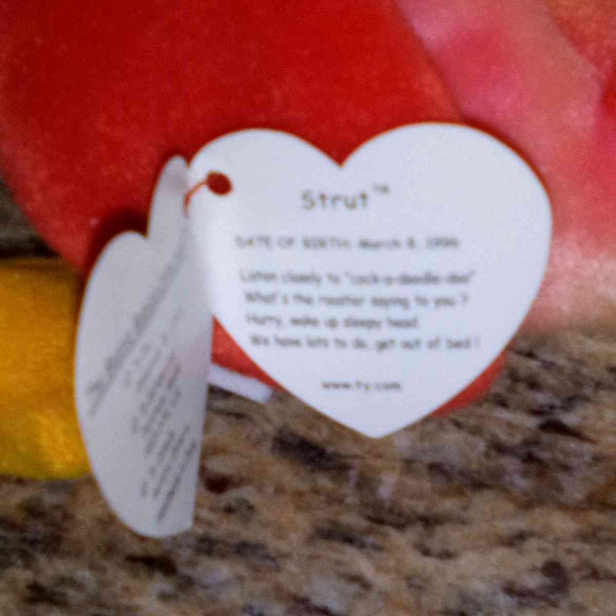 ty STRUT BEENIE BABY Very rare with error - Mesa, Arizona - FleaMarketBay