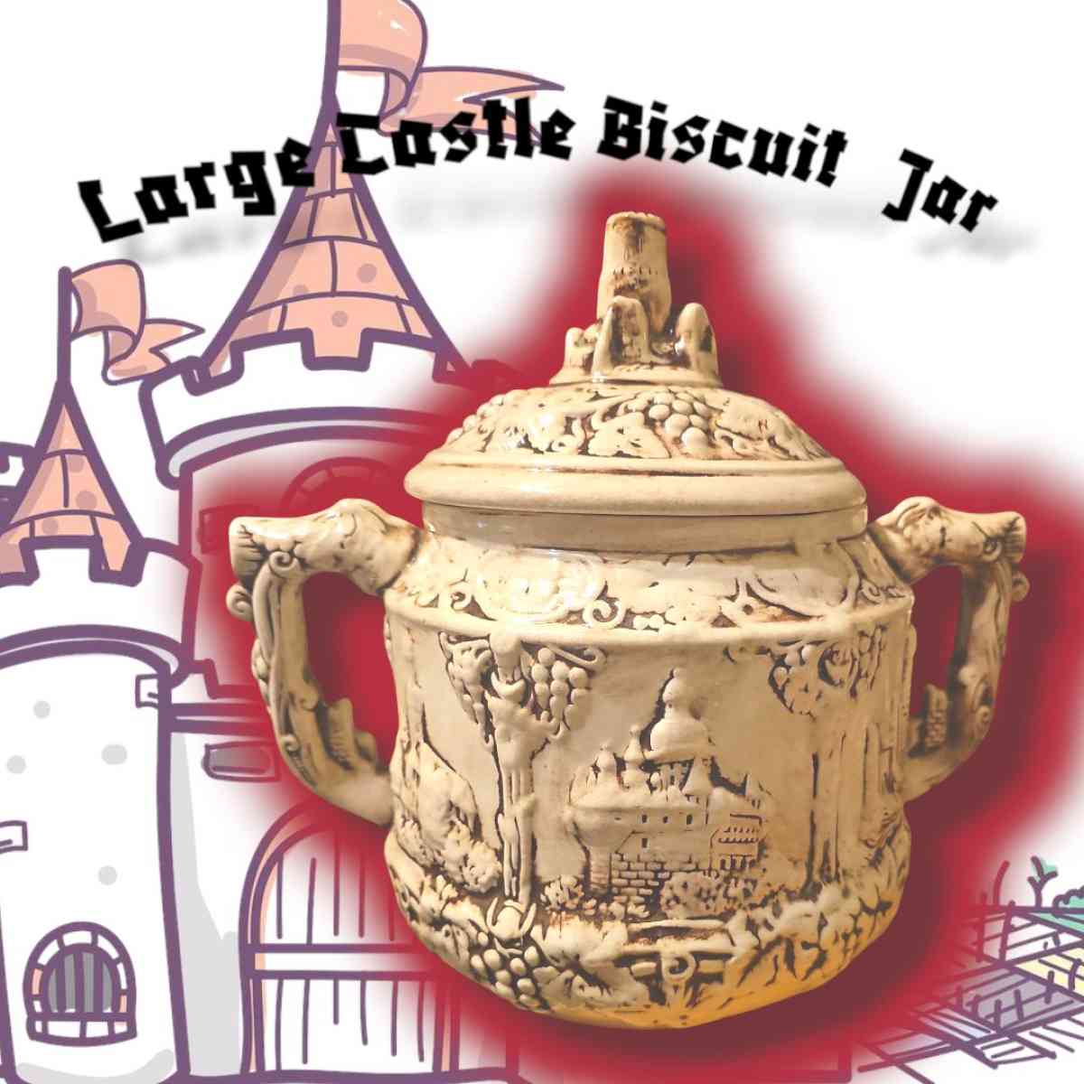Large Castle Biscuit Jar - Mcloud, Oklahoma