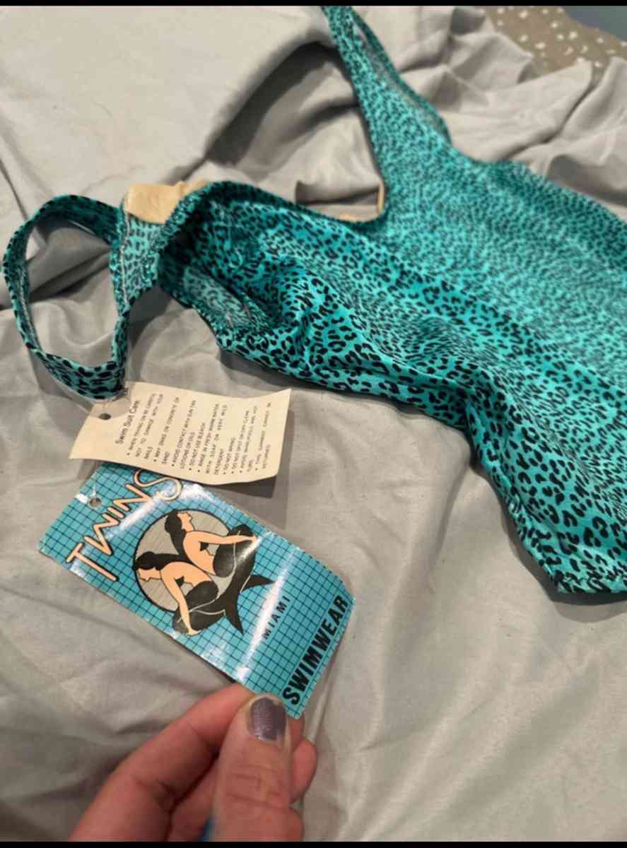 Vintage Leopard print One piece bathing suit - Marine City, Michigan - FleaMarketBay
