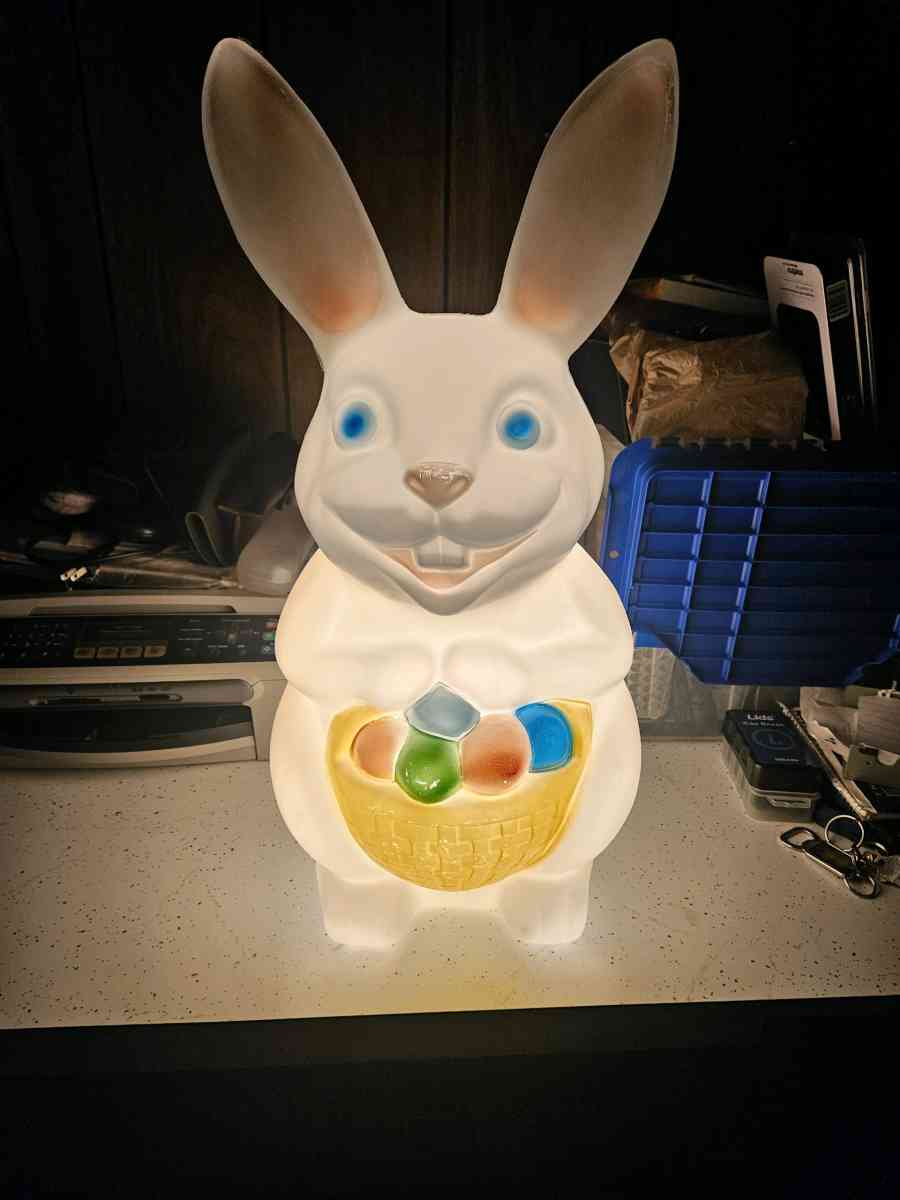 Vintage light up easter bunny blow mold - Sterling Heights, Michigan
