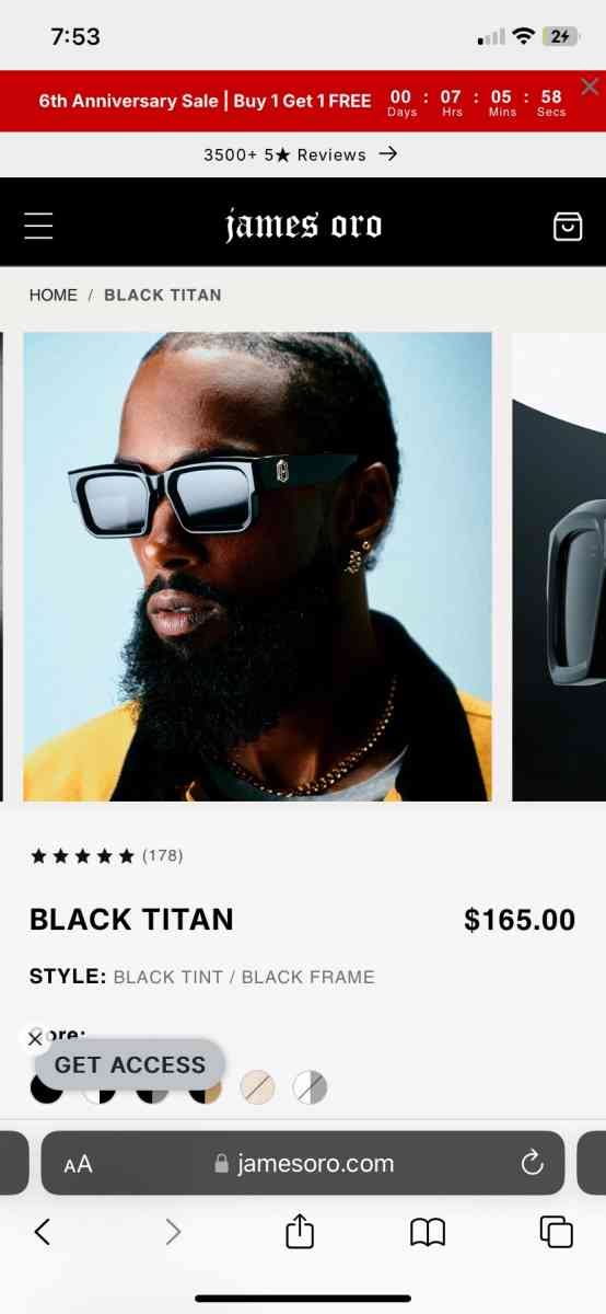 James ore glasses - Cleveland, Ohio - FleaMarketBay