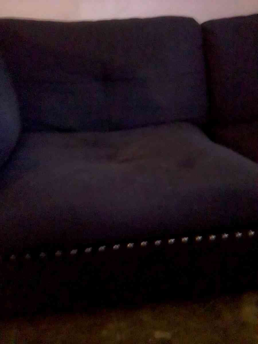studded black contemporary couch - San Antonio, Texas - FleaMarketBay