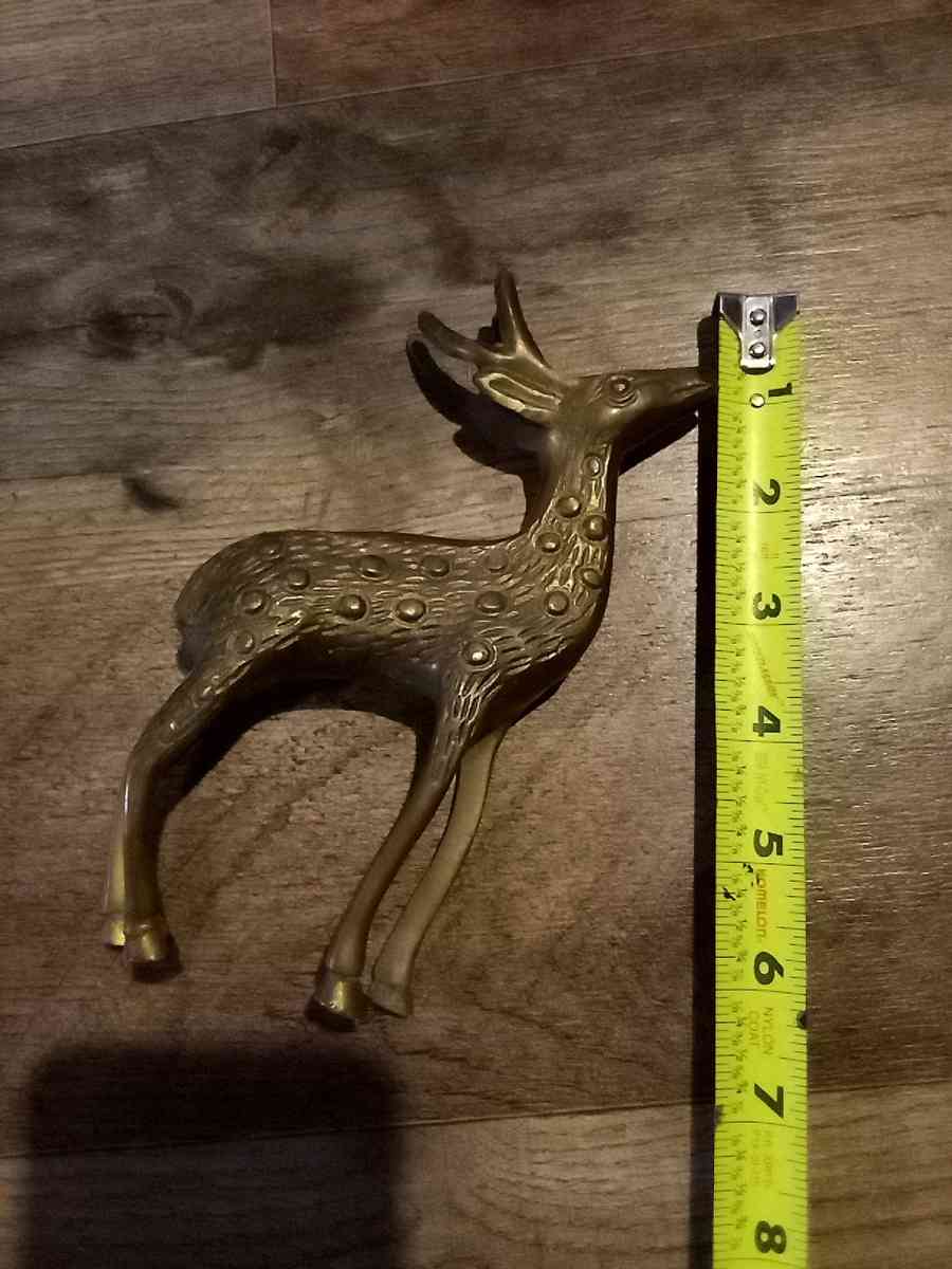 vintage brass deer head up four inches - Mc Minnville, Tennessee - FleaMarketBay