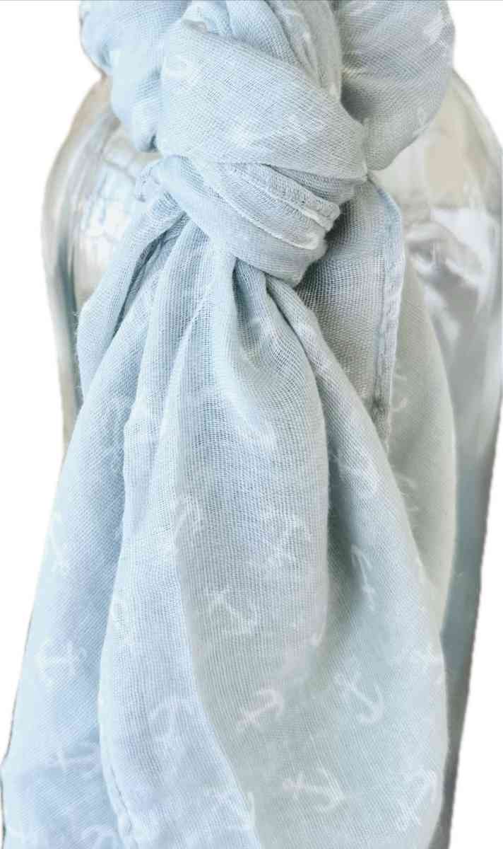 Coastal Elegant Infinity Sheer Scarf Resort  Nautical Anchor - Vero Beach, Florida - FleaMarketBay