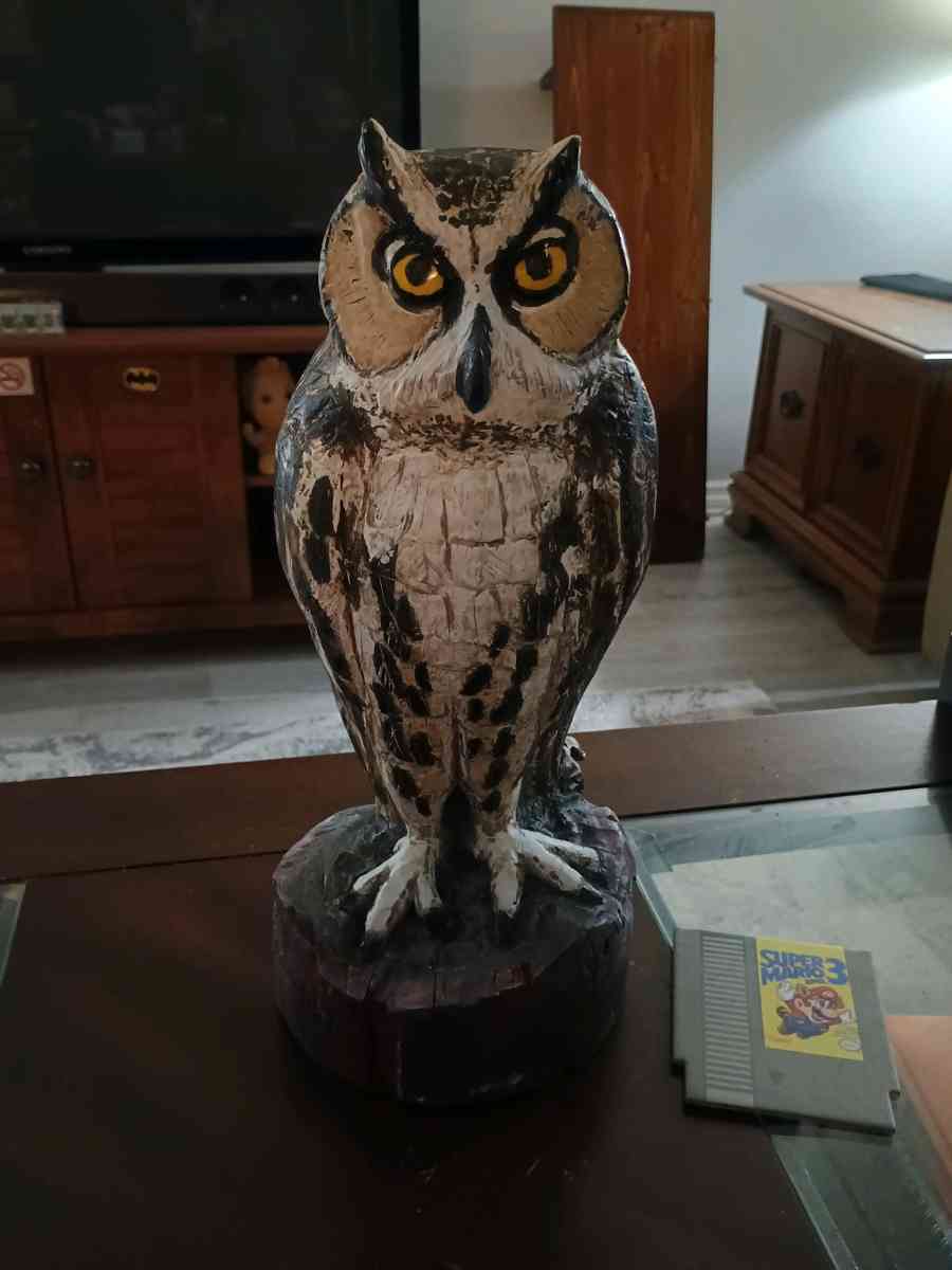 Hand Carved horned owl - New Albany, Ohio
