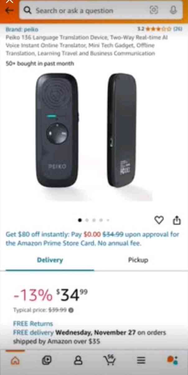 Peiko 136 Language Translation Device TwoWay Realtime AI Voi - Rancho Cordova, California - FleaMarketBay