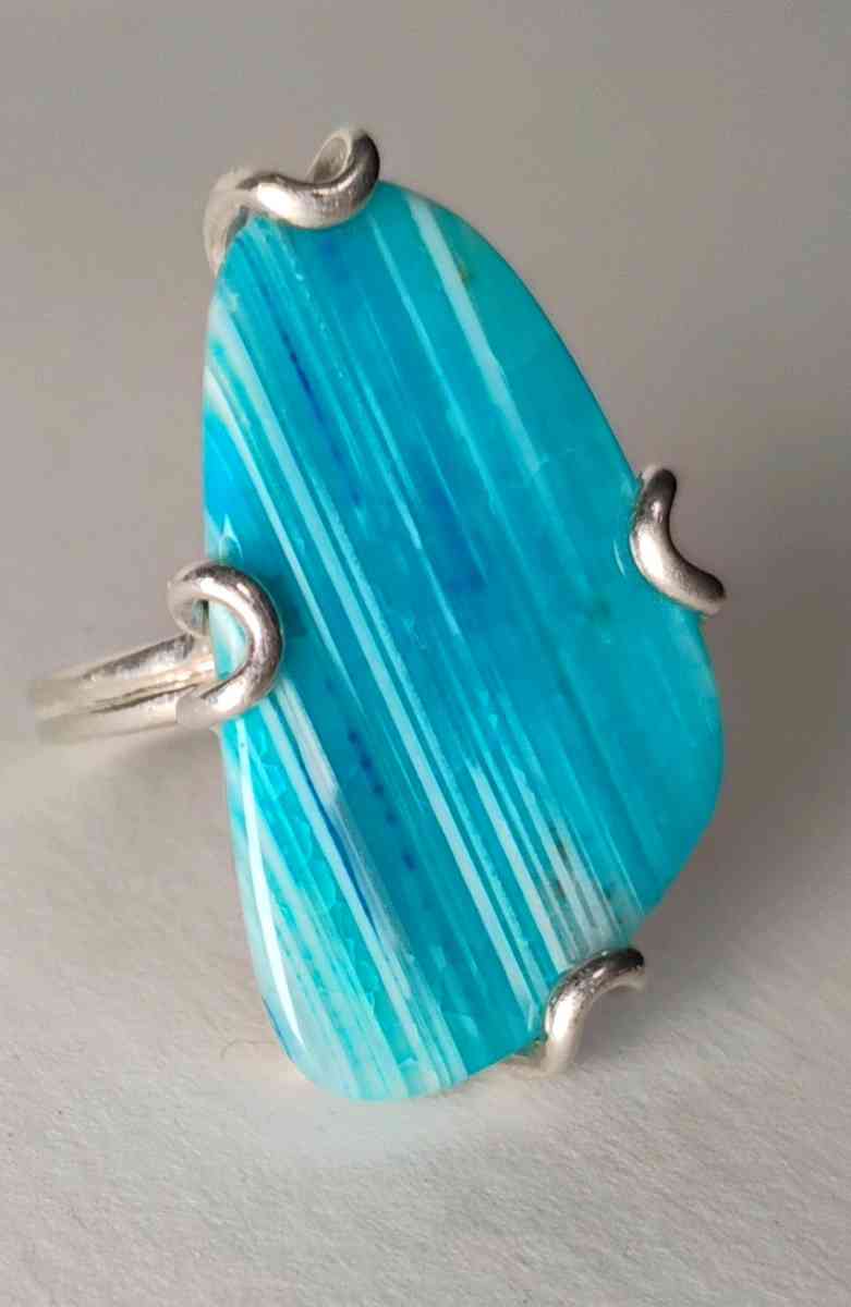 sterling silver agate ring size 6 - Mayer, Arizona