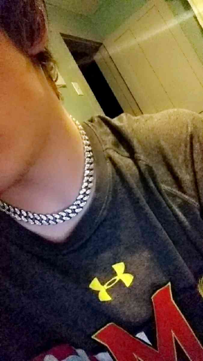 diamond and silver Cuban link chain 18 mm - Dawson, Pennsylvania