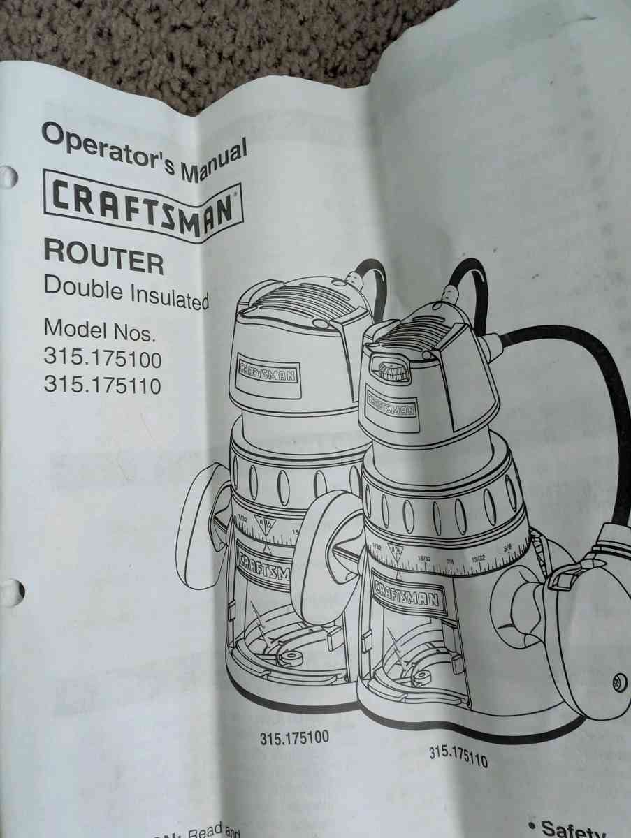 Craftsmans Router Double Insulated - Allentown, Pennsylvania - FleaMarketBay