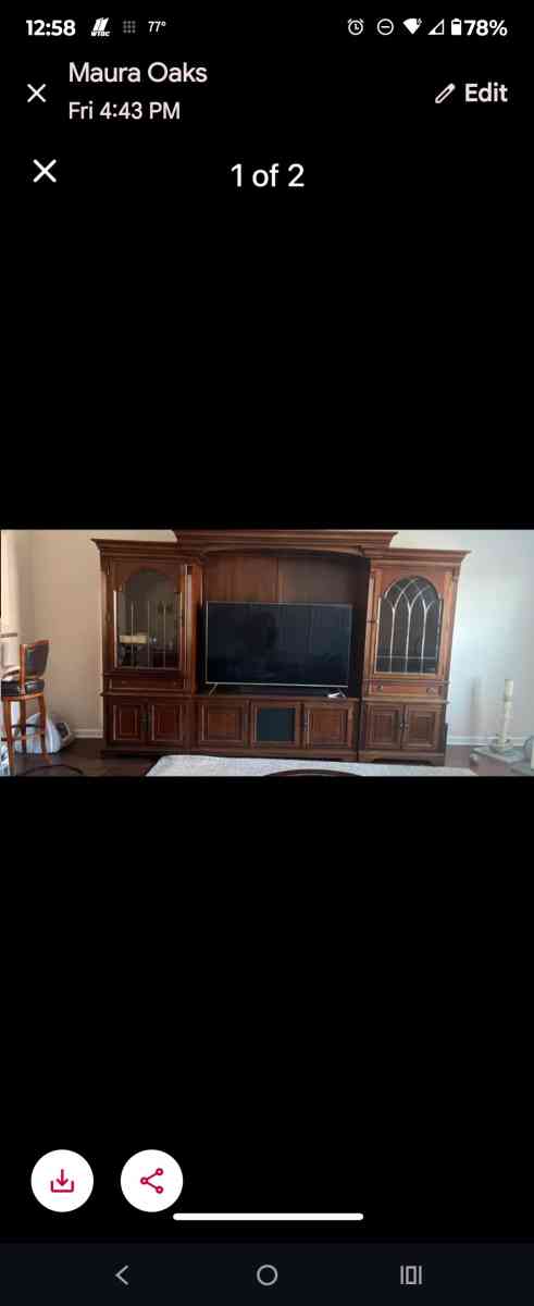 beautiful cherry entertainment center - Pooler, Georgia