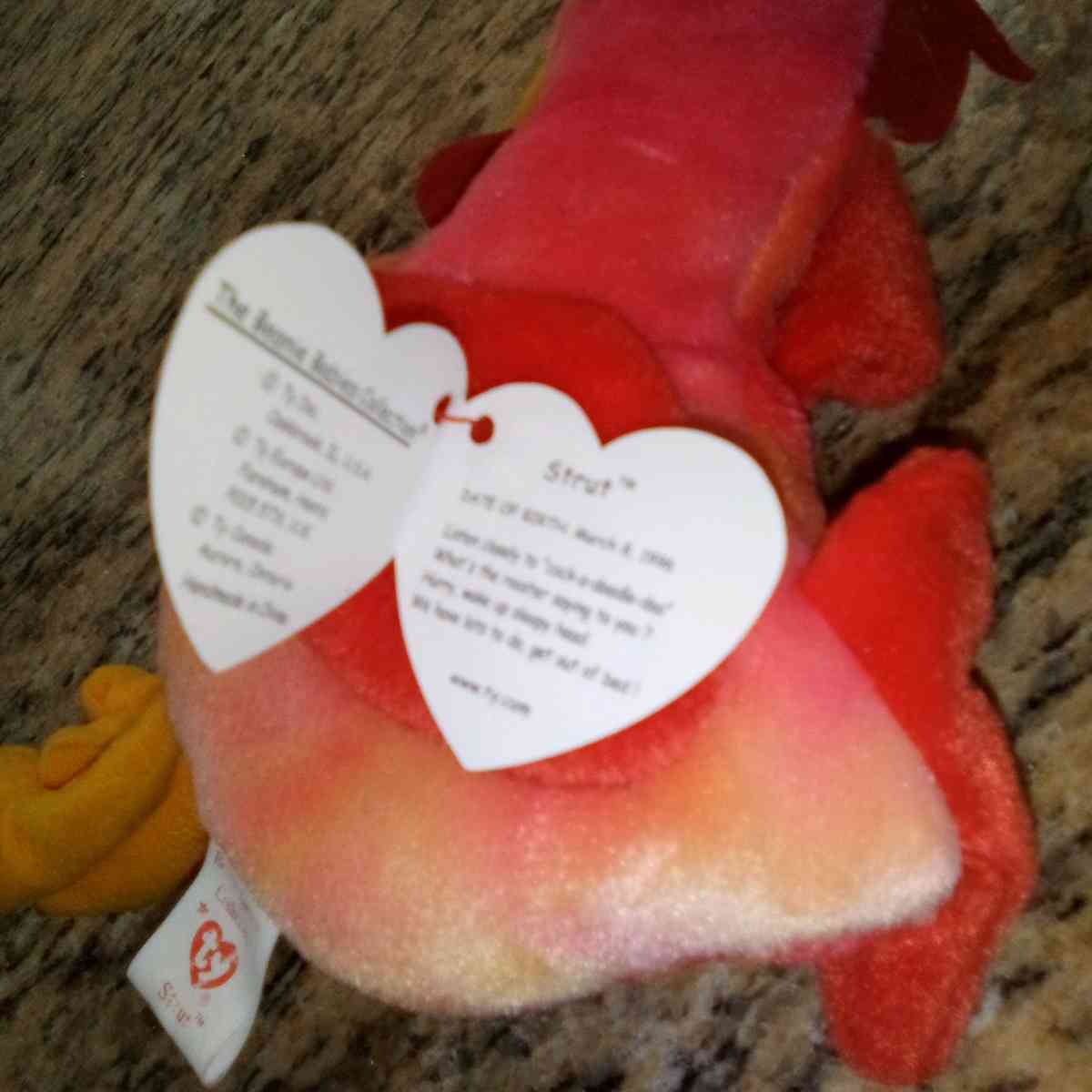 ty STRUT BEENIE BABY Very rare with error - Mesa, Arizona - FleaMarketBay