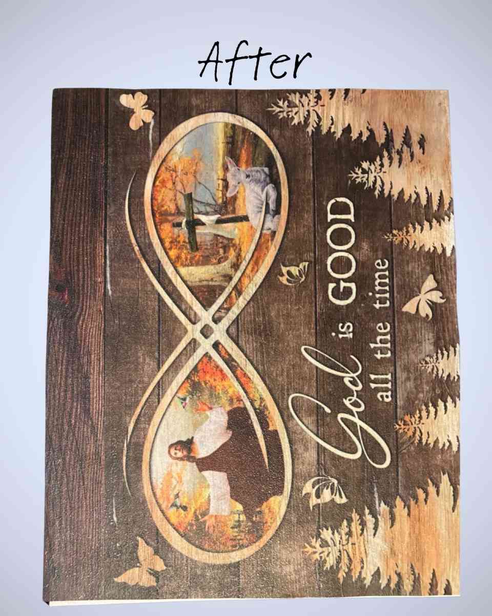 God Is Good All the Time  Handmade Canvas Board Decor - Princeton, West Virginia - FleaMarketBay