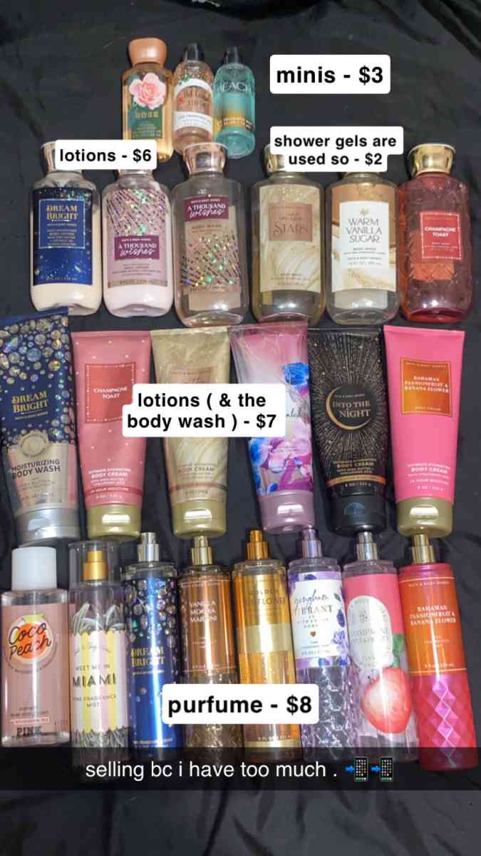 bath and body works purfume and lotion - Amherst, Virginia