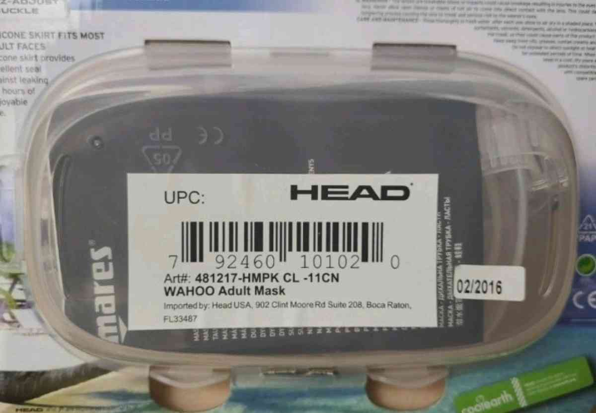 Adult Silicone Snorkeling Mask Mares Tech W Travel Box - Akron, Ohio - FleaMarketBay