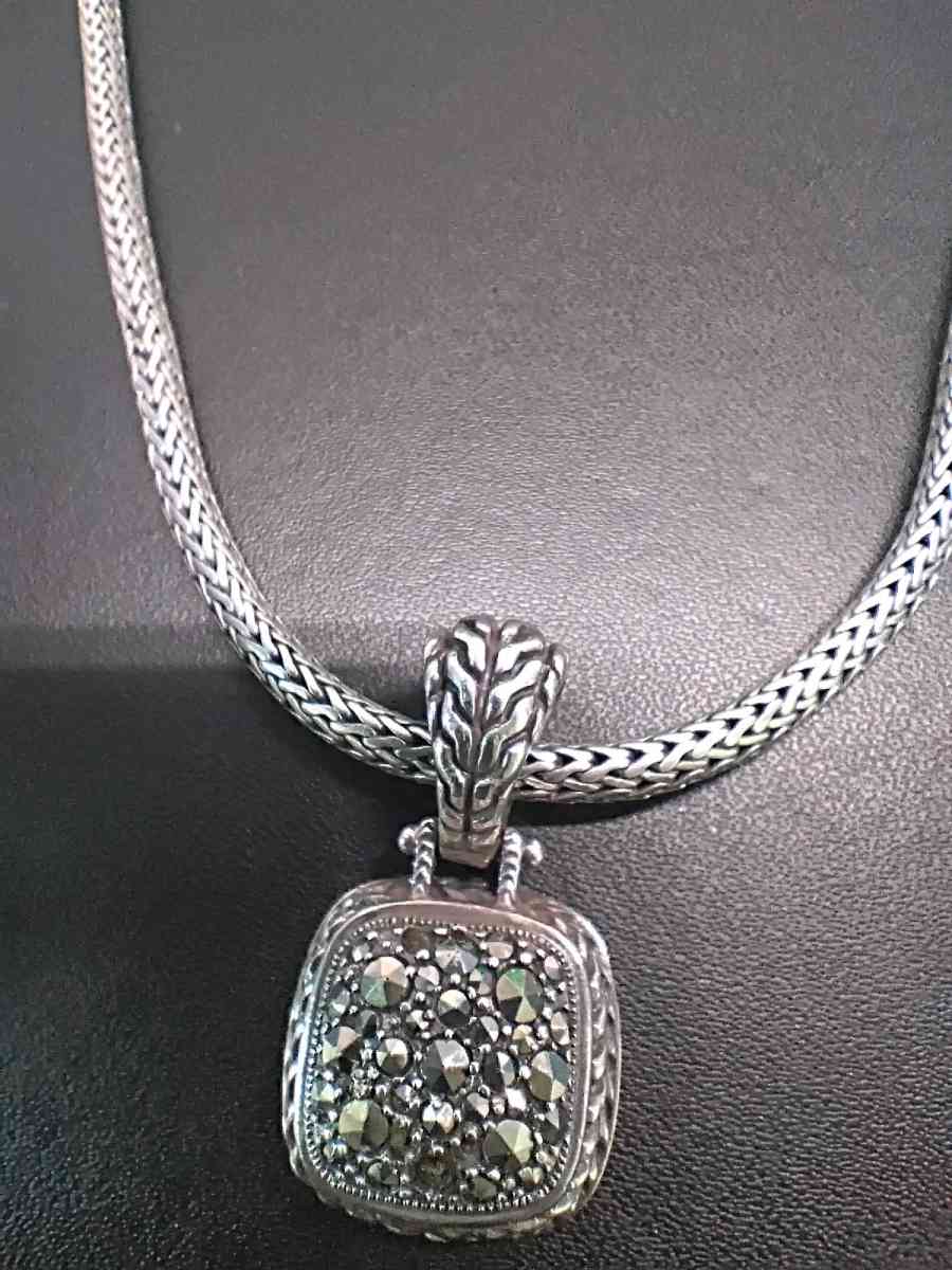 John Hardy Nordstroms silver and diamond pave necklace - Chicago, Illinois