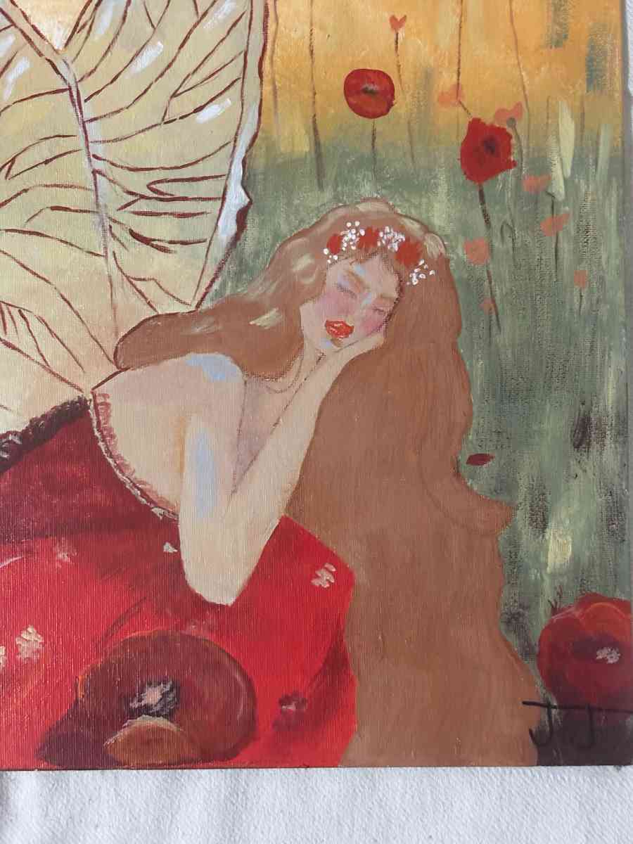 Fair Napping In Poppy Field by Jasmine Jenkins - Lubbock, Texas