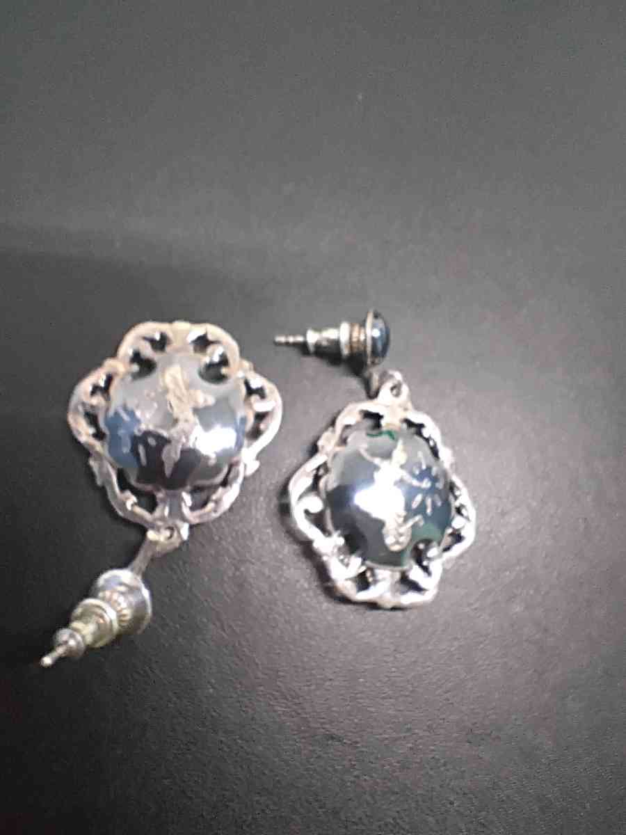Siam sterling silver earrings enameled