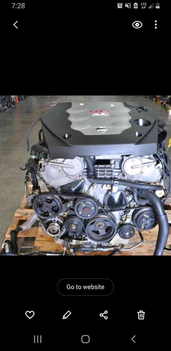 ENGINE 35  i V6 24V 313 Hp Nissan VQ35DE - San Bernardino, California - FleaMarketBay