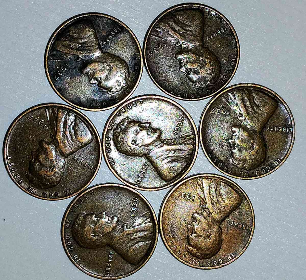1936 1937 1939 Lincoln Wheat Pennies - Lumber City, Georgia