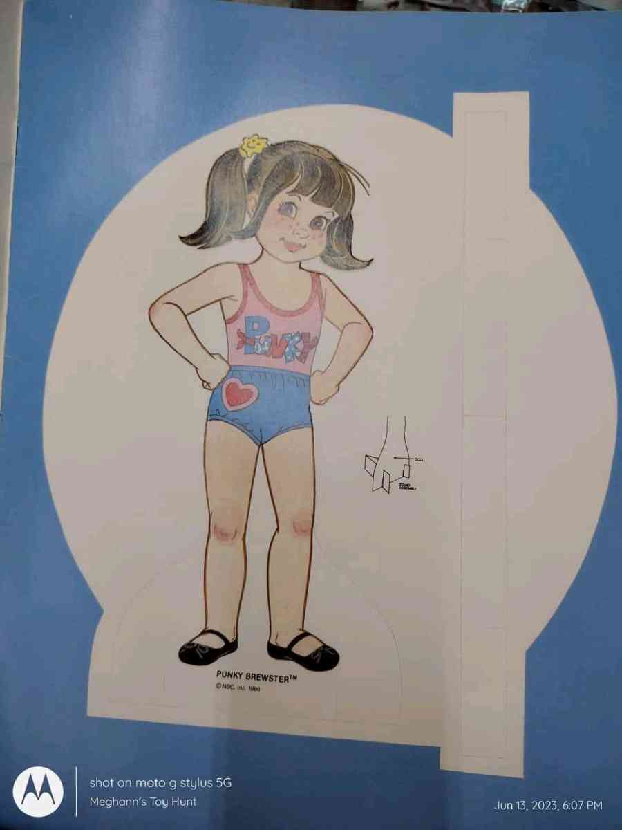 Vtg Unused Punky Brewster Paperdoll Book - Saint Charles, Missouri - FleaMarketBay