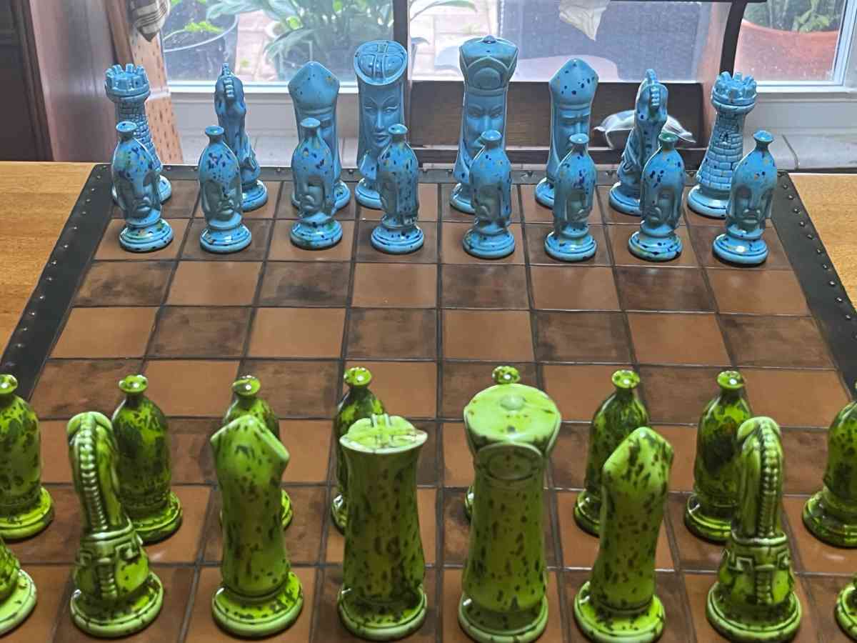 Own a Piece of Functional Art This rare handcrafted ceramic chess - Fort Lauderdale, Florida - FleaMarketBay