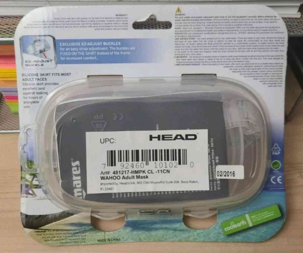 Adult Silicone Snorkeling Mask Mares Tech W Travel Box - Akron, Ohio - FleaMarketBay