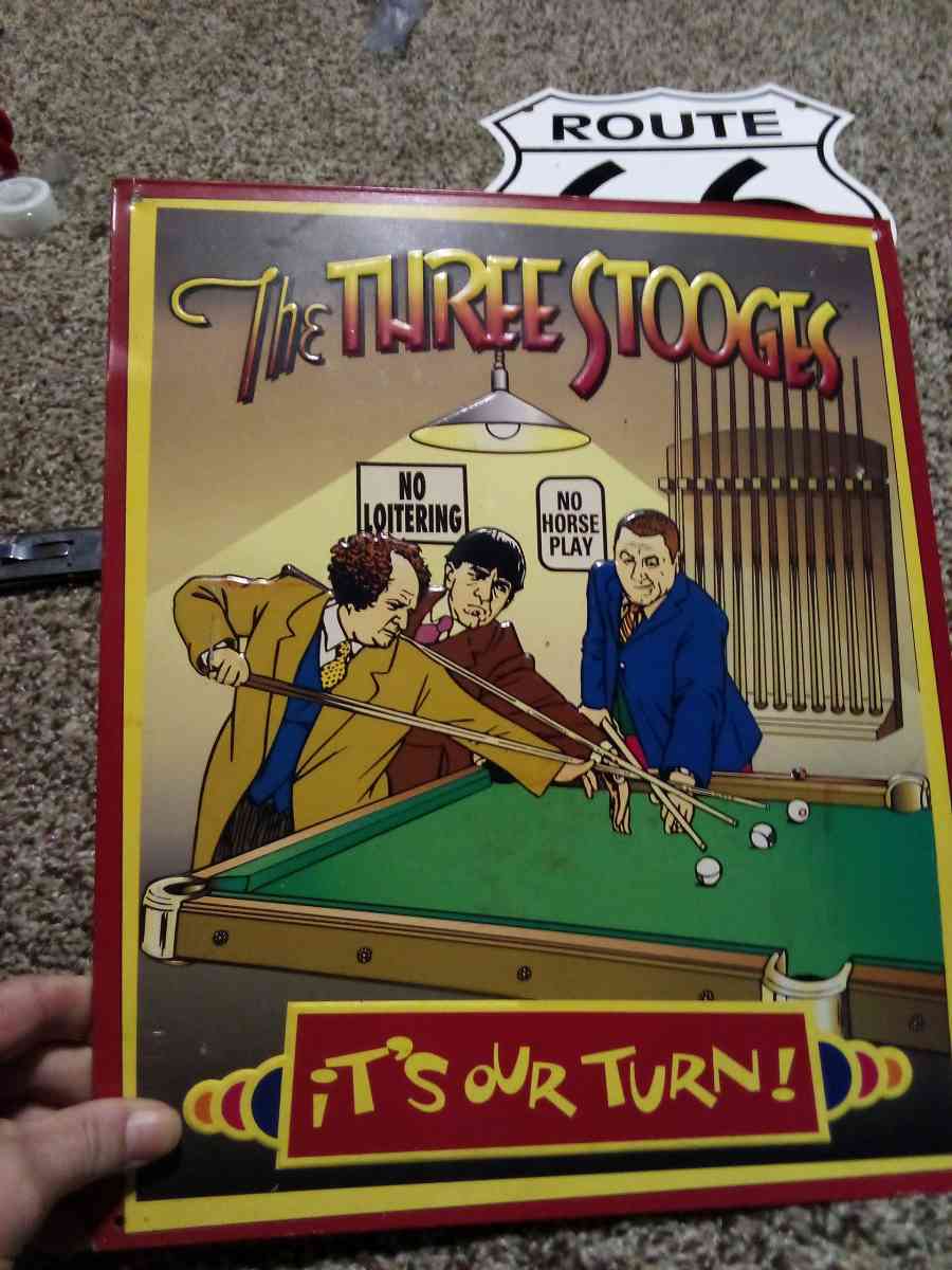 three stooges sign shooting pool - Mc Minnville, Tennessee - FleaMarketBay
